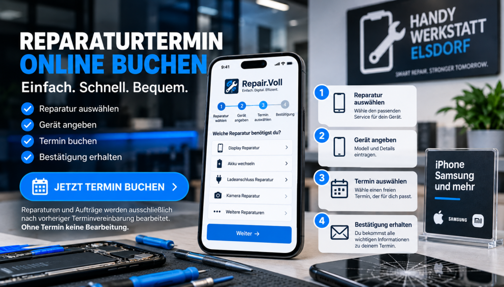 Repair.Voll Termin-Widget für Handy Reparatur in Elsdorf – Reparaturtermin online buchen